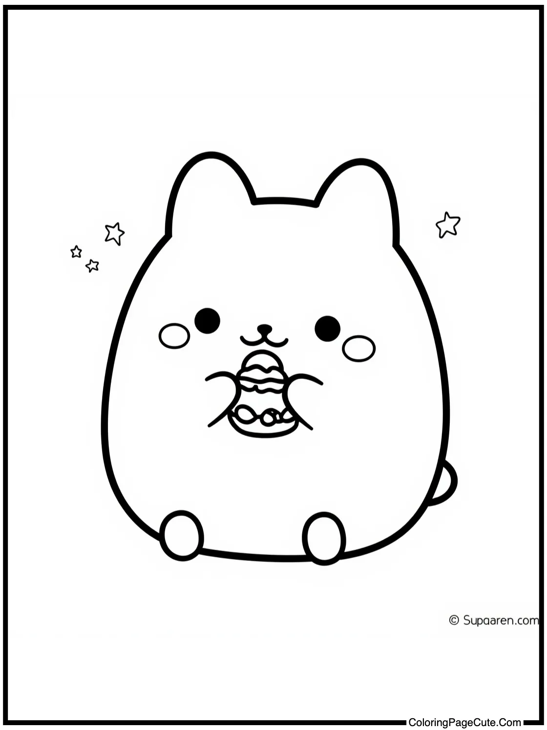 Pompompurin eating pudding