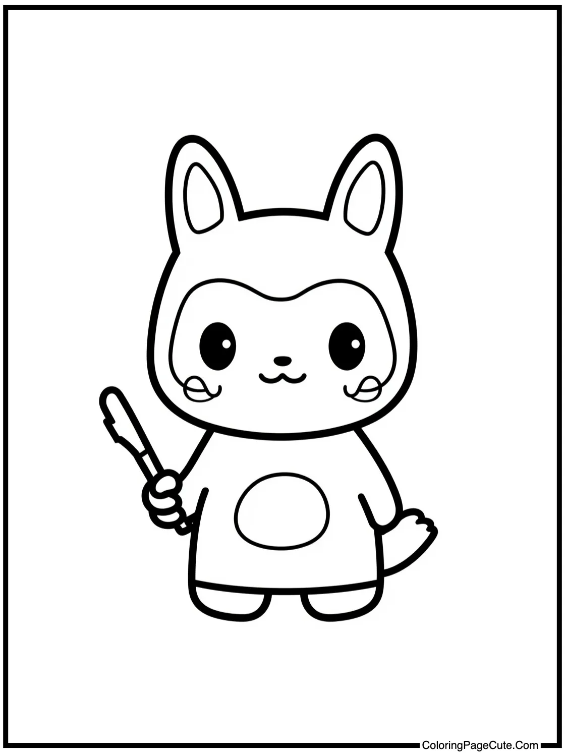 Badtz-Maru solving puzzle