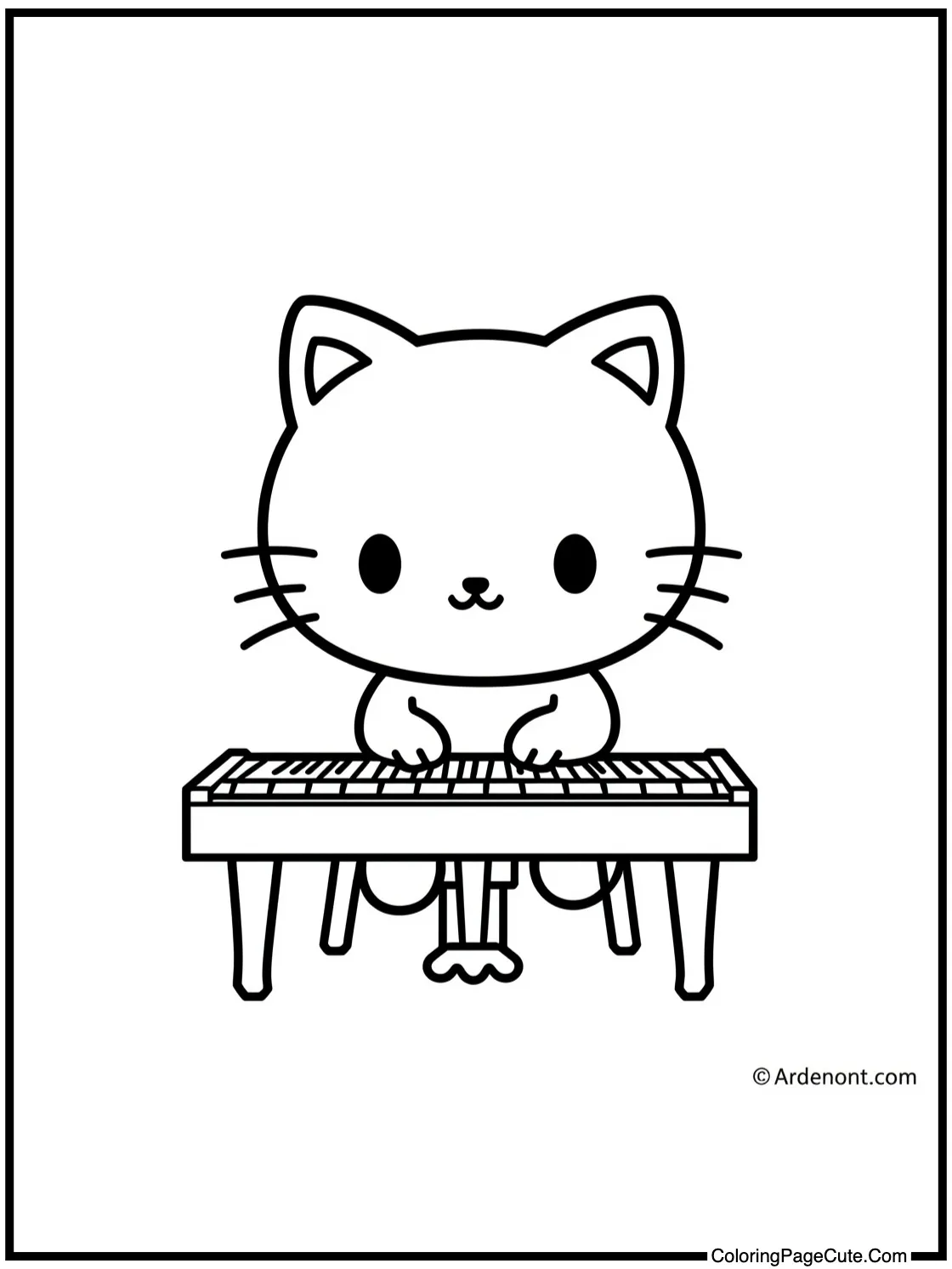 Chococat playing piano