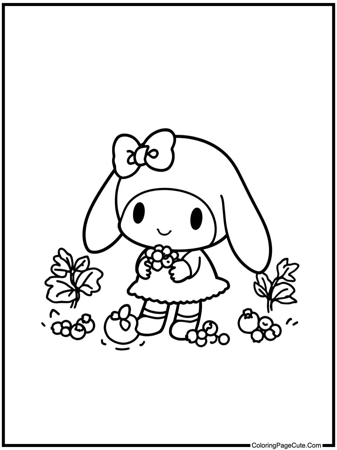 My Melody picking berries