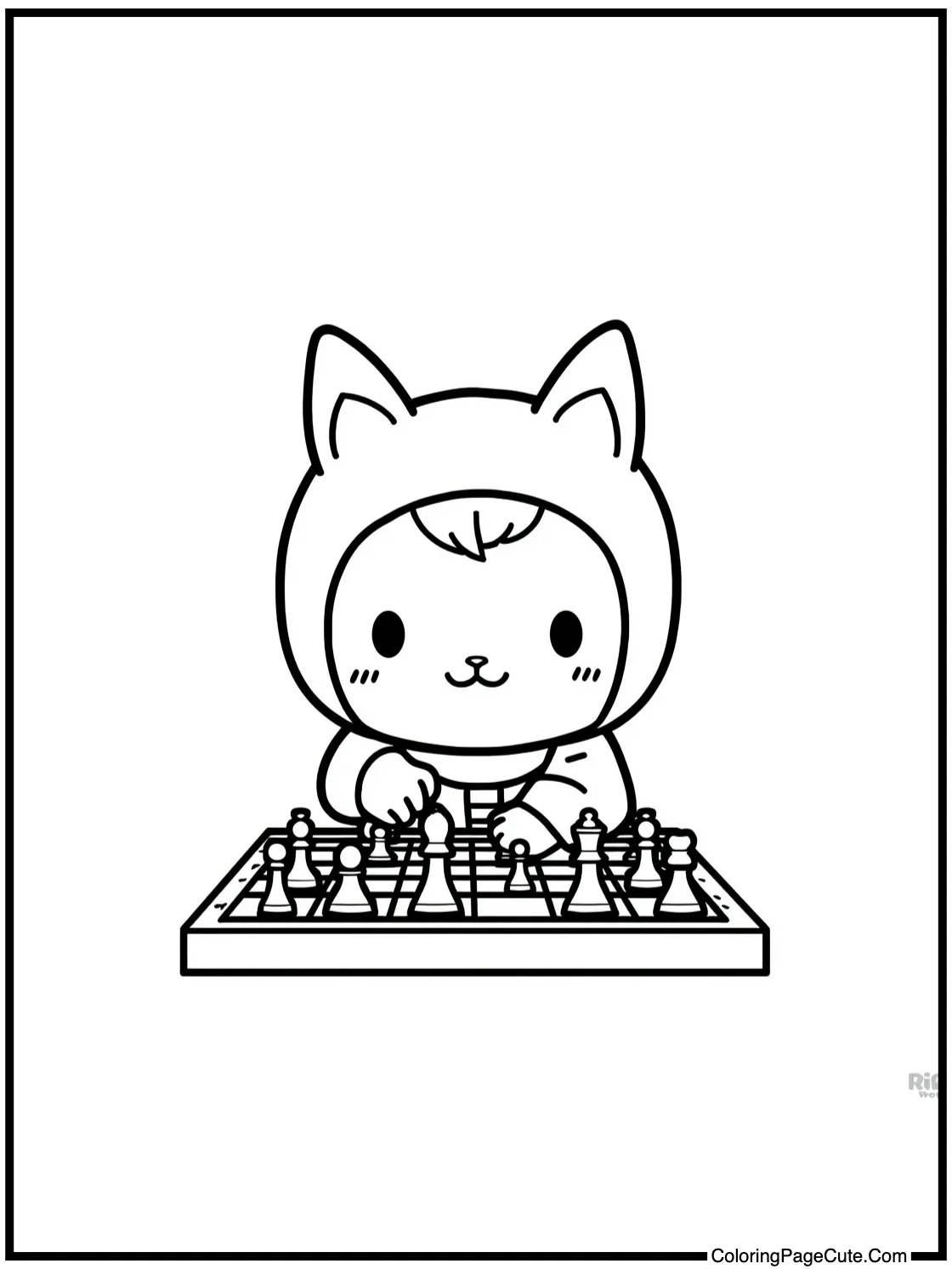 Kuromi playing chess