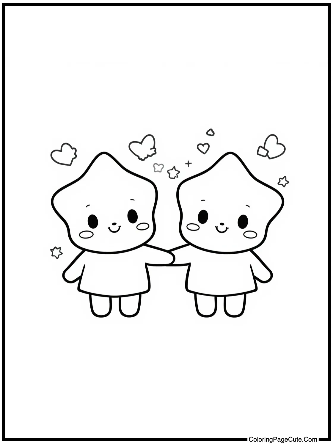 Little Twin Stars holding hands