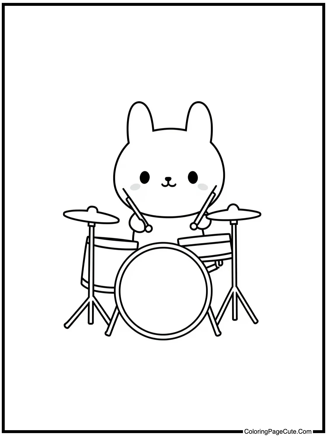 Badtz-Maru playing drums