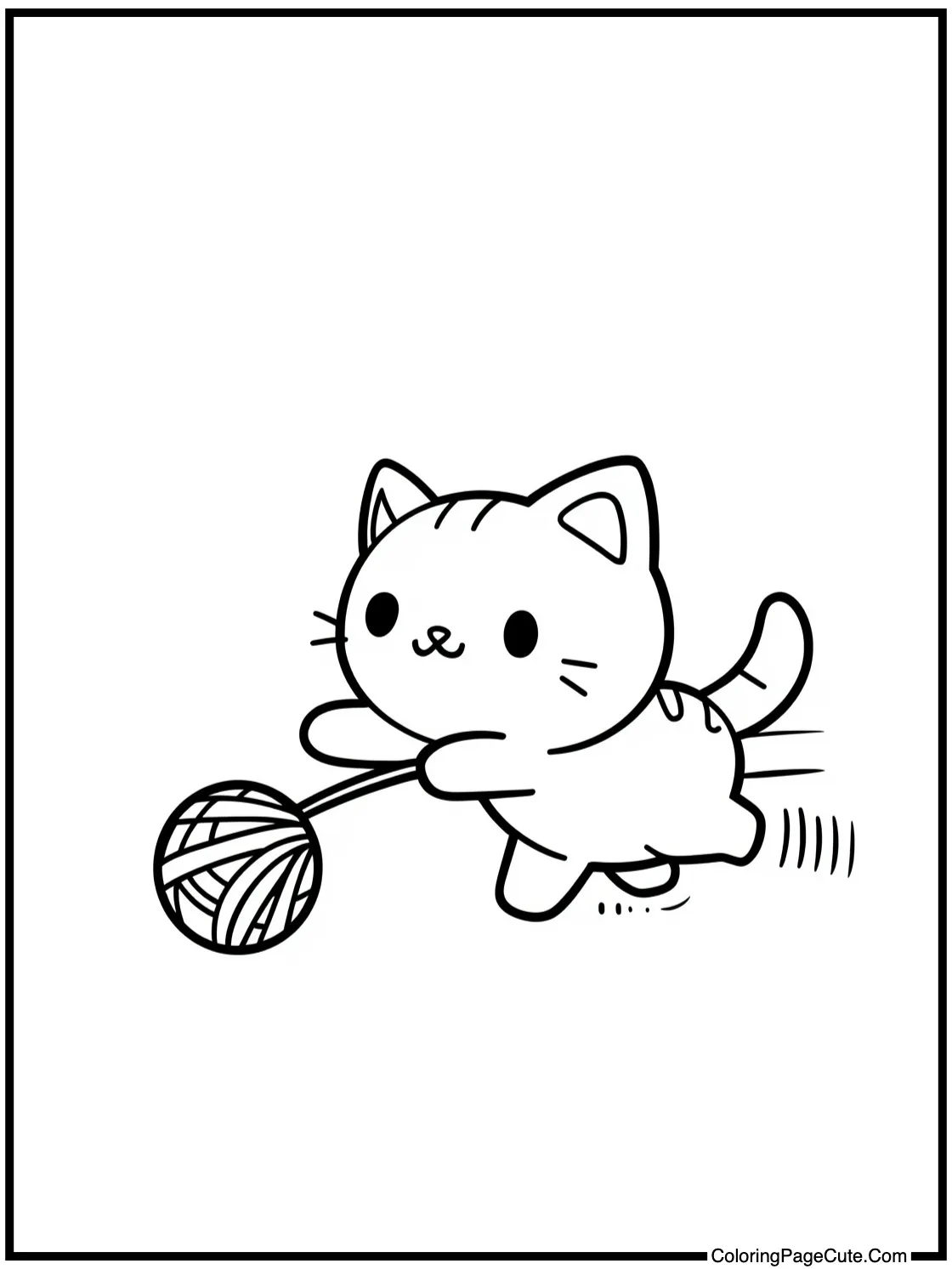 Chococat chasing yarn
