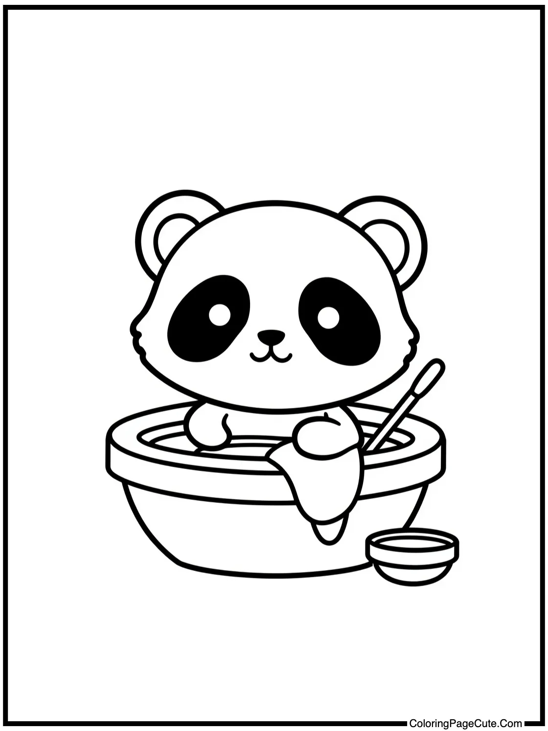 Aggretsuko enjoying spa