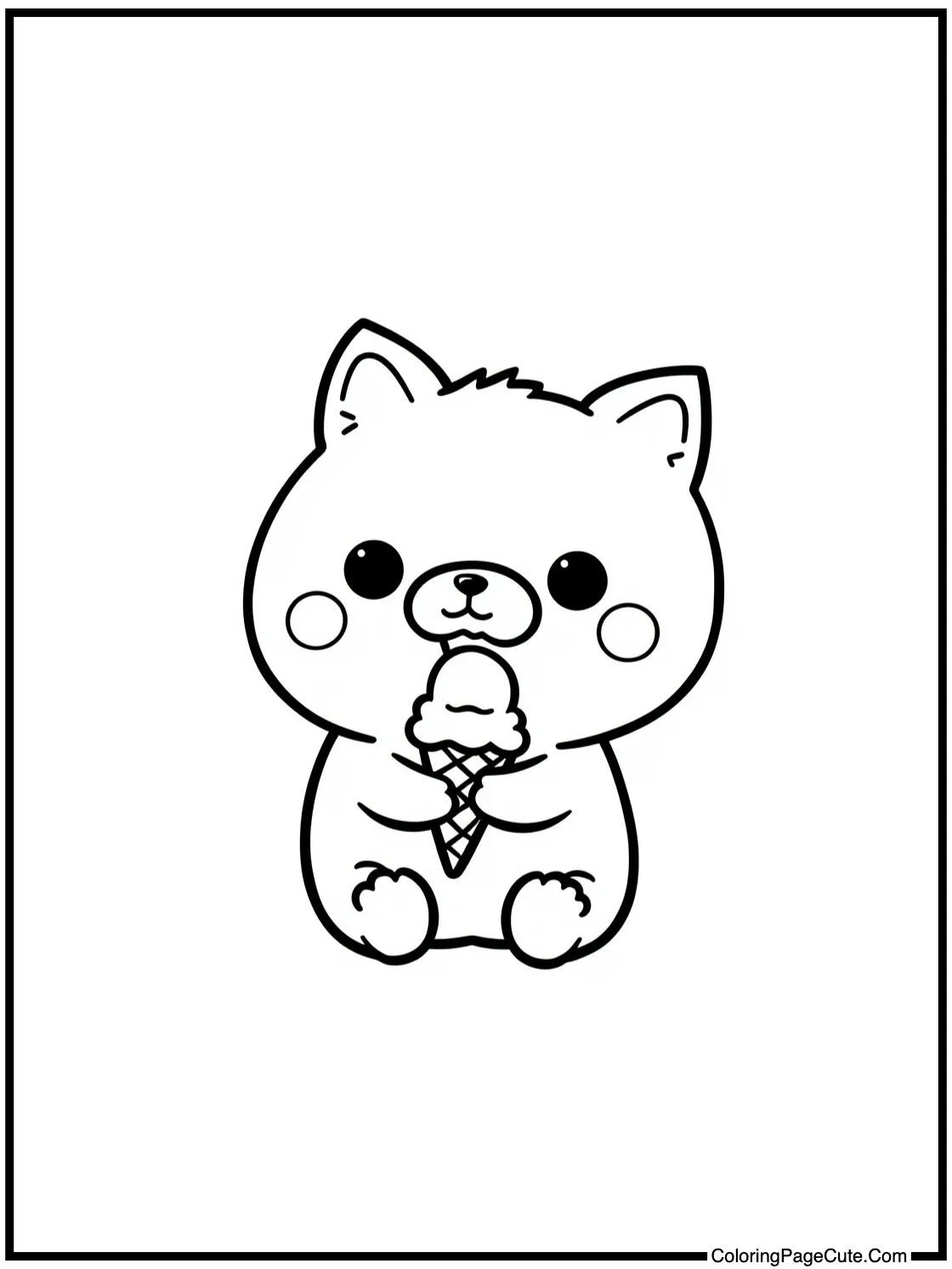 Pochacco eating ice cream