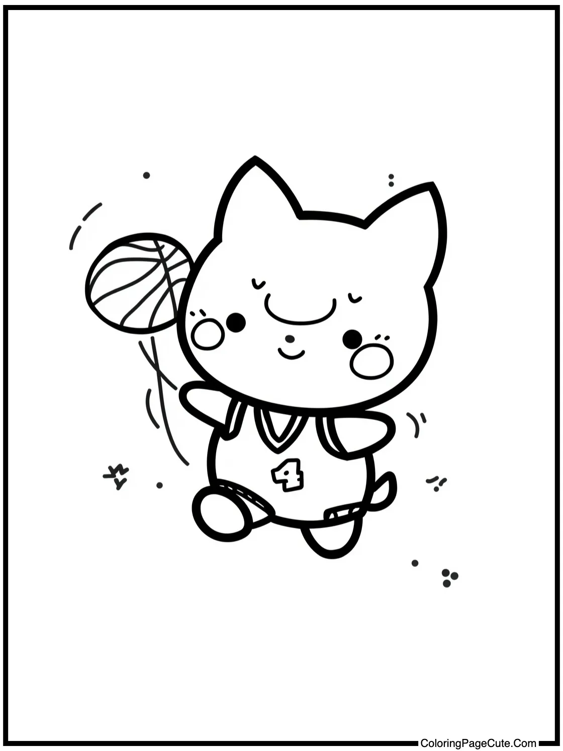 Pochacco playing basketball