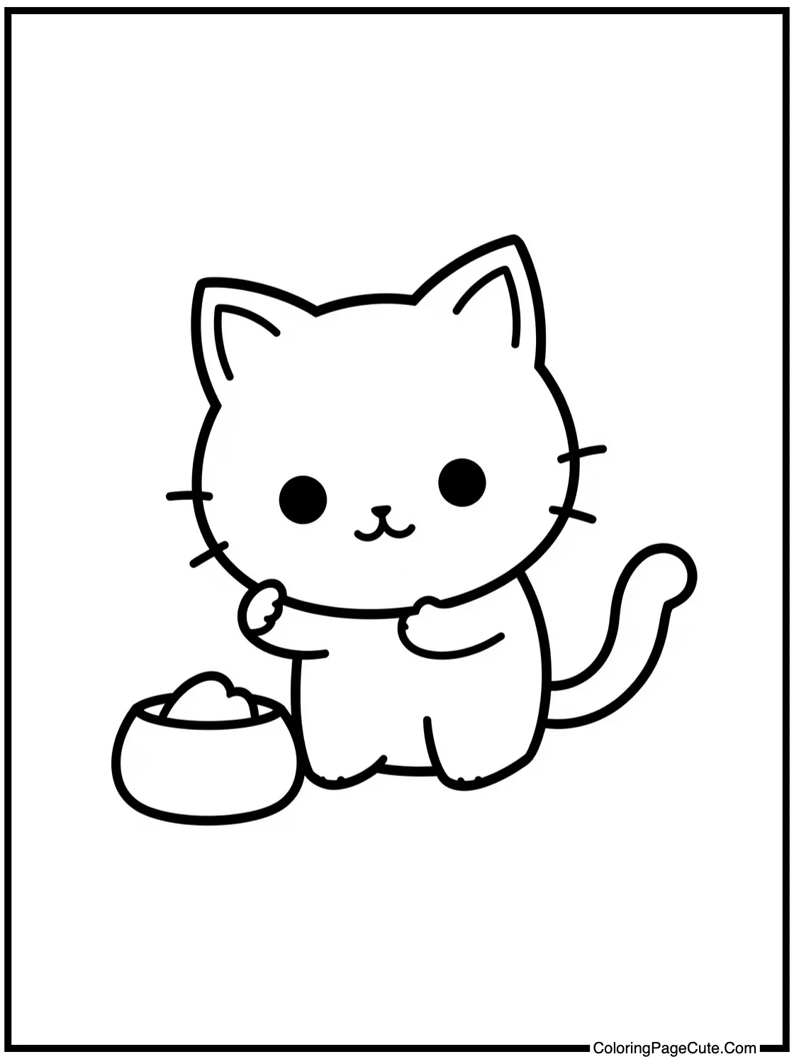 Chococat playing fetch