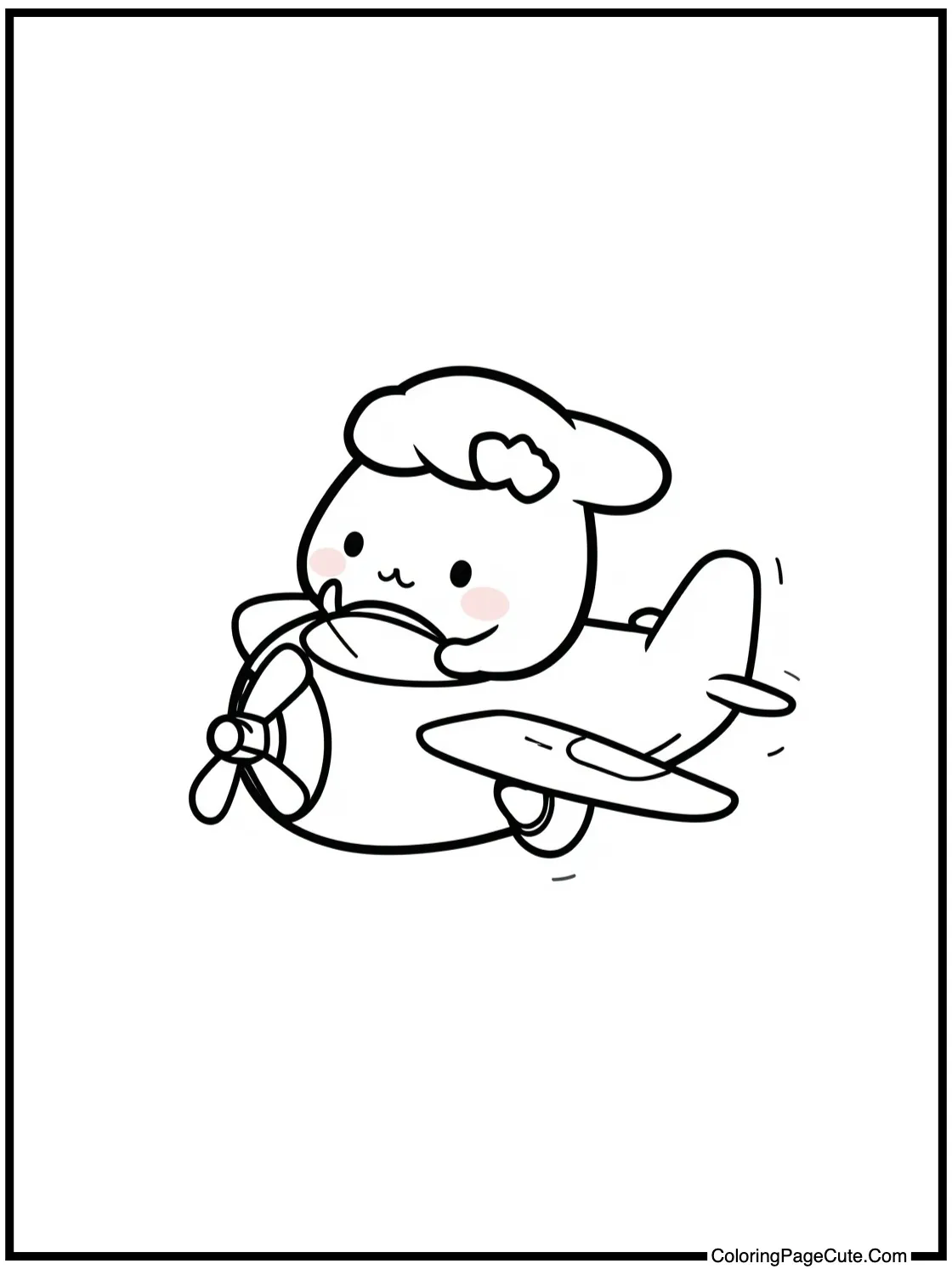 Cinnamoroll flying airplane