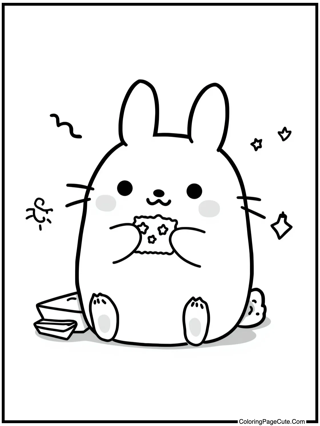 Pompompurin eating snacks