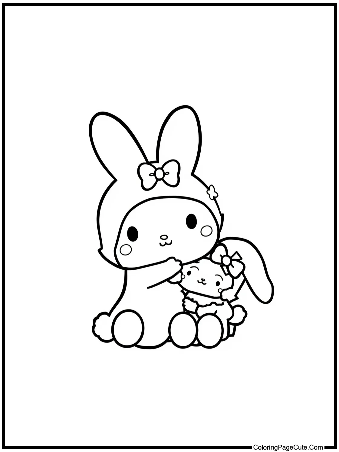 My Melody hugging friends