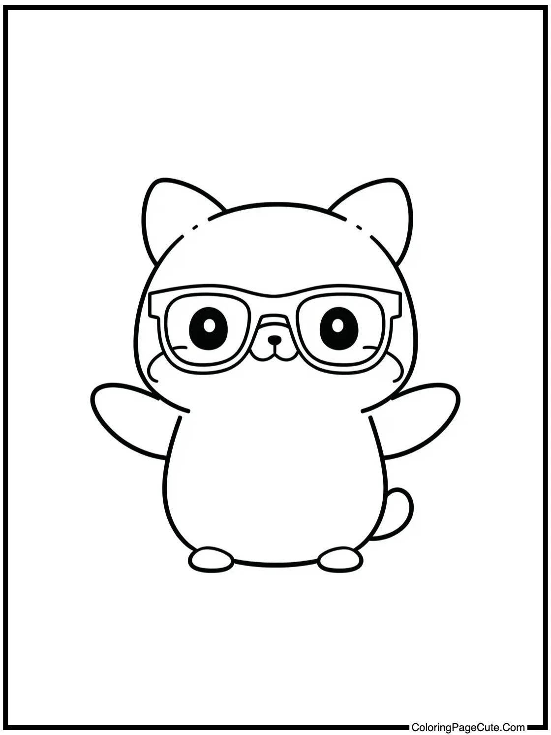 Pochacco wearing glasses