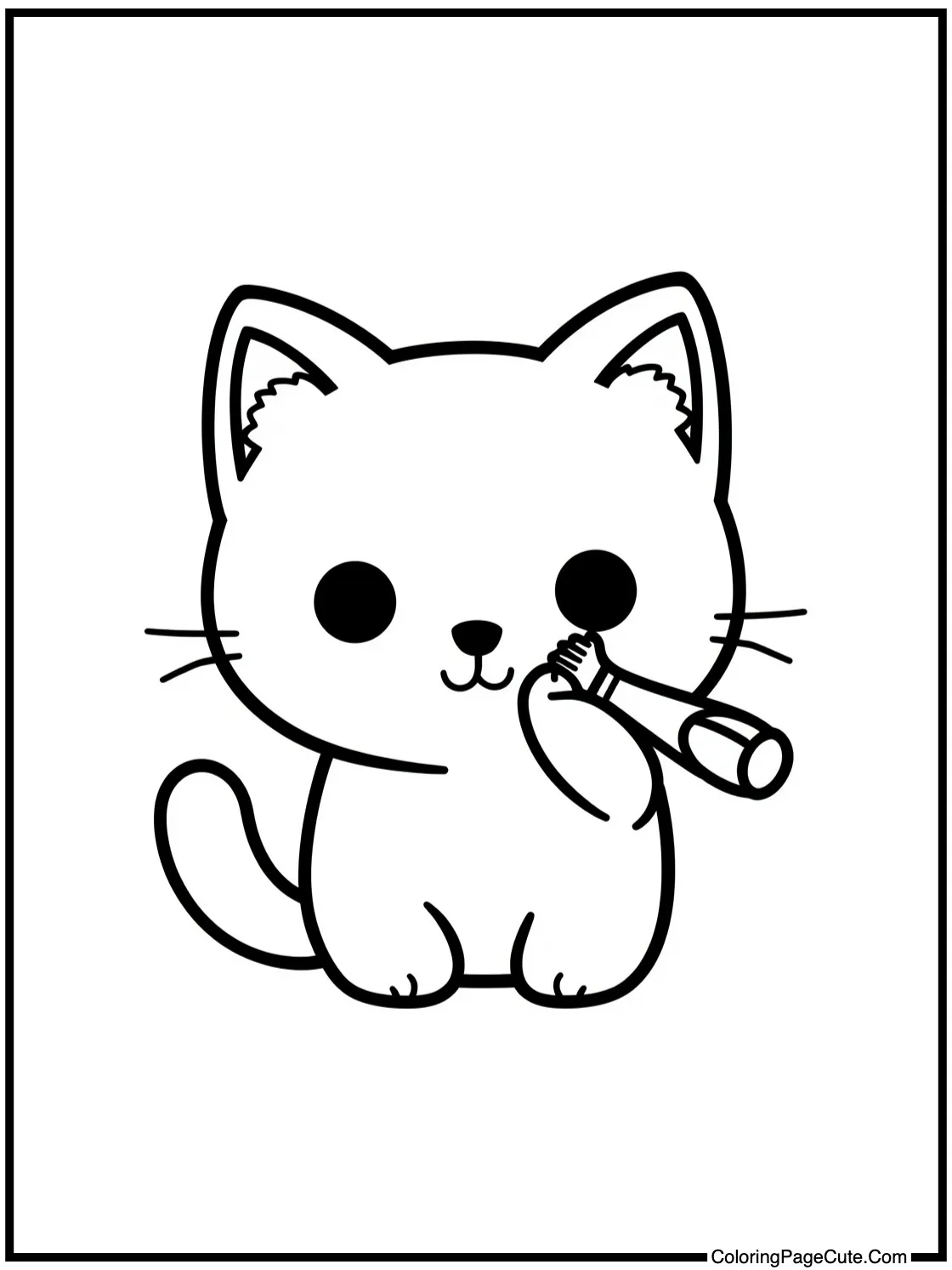 Chococat grooming fur