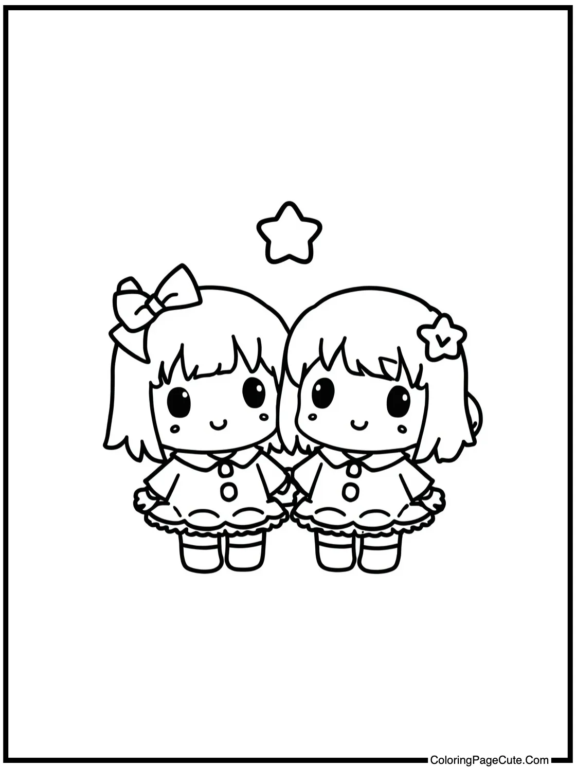 Little Twin Stars coloring together