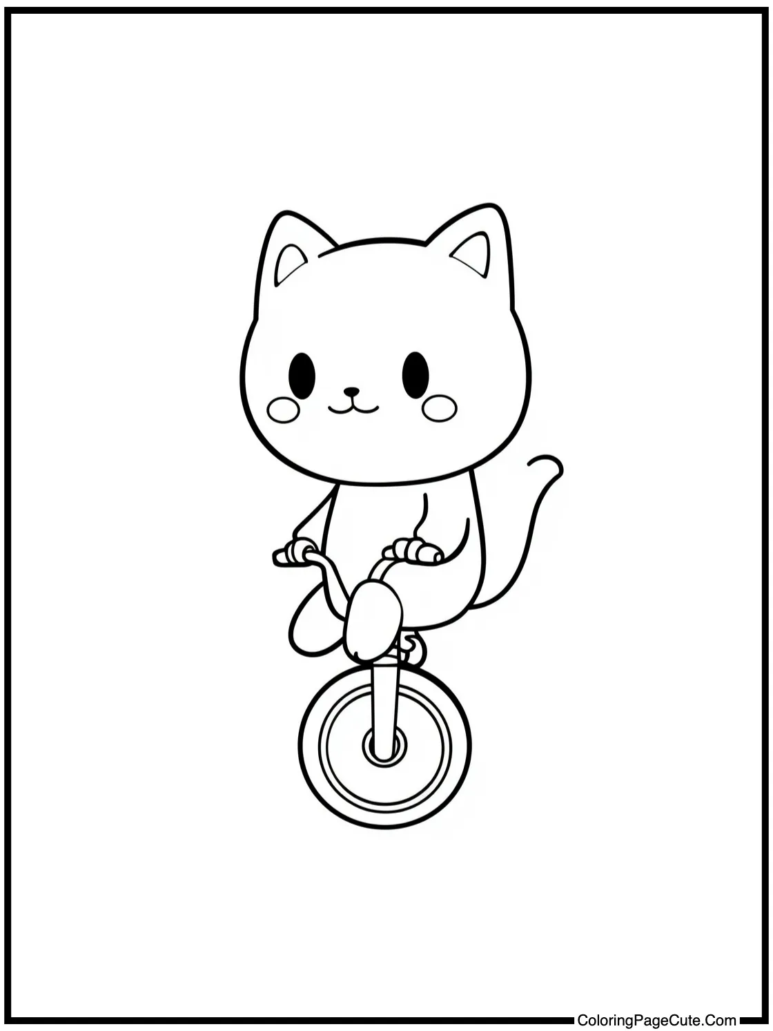 Badtz-Maru riding unicycle