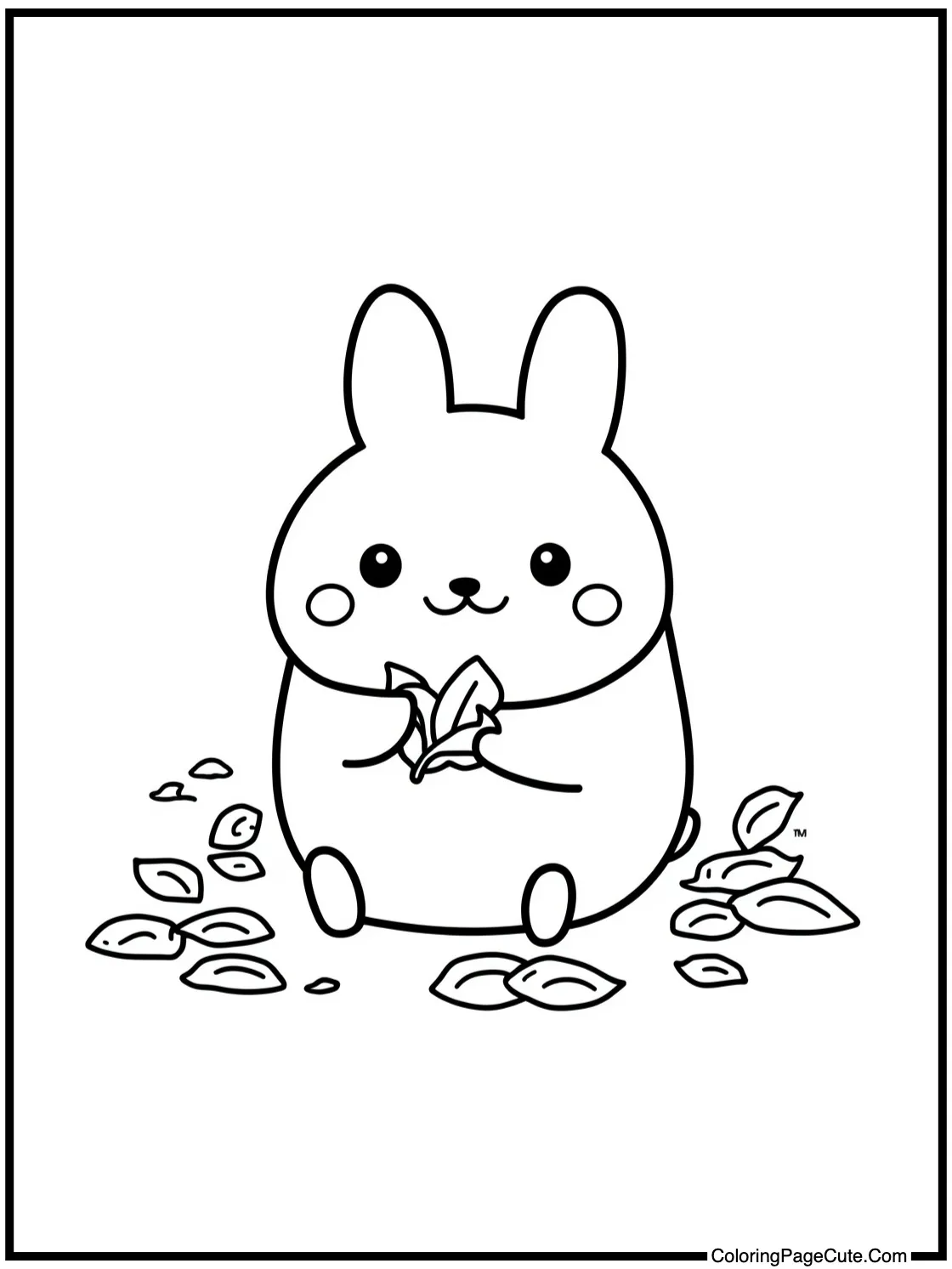 Pompompurin collecting leaves