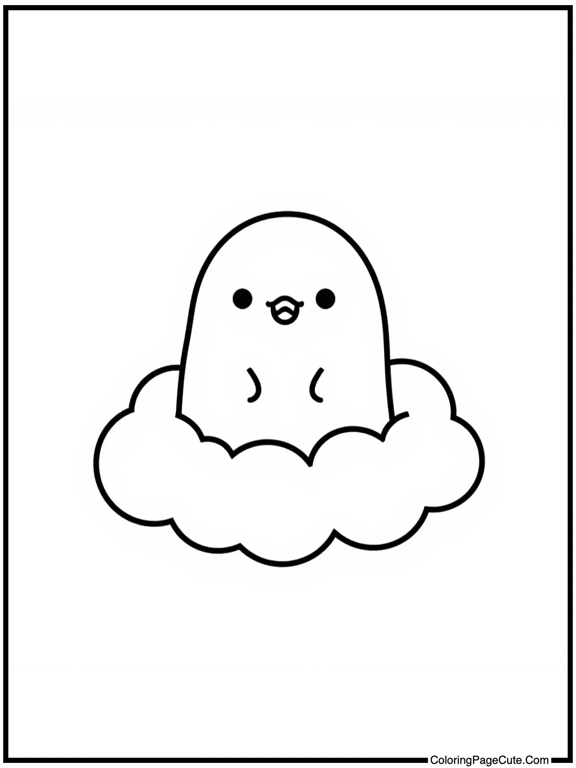Gudetama on a cloud