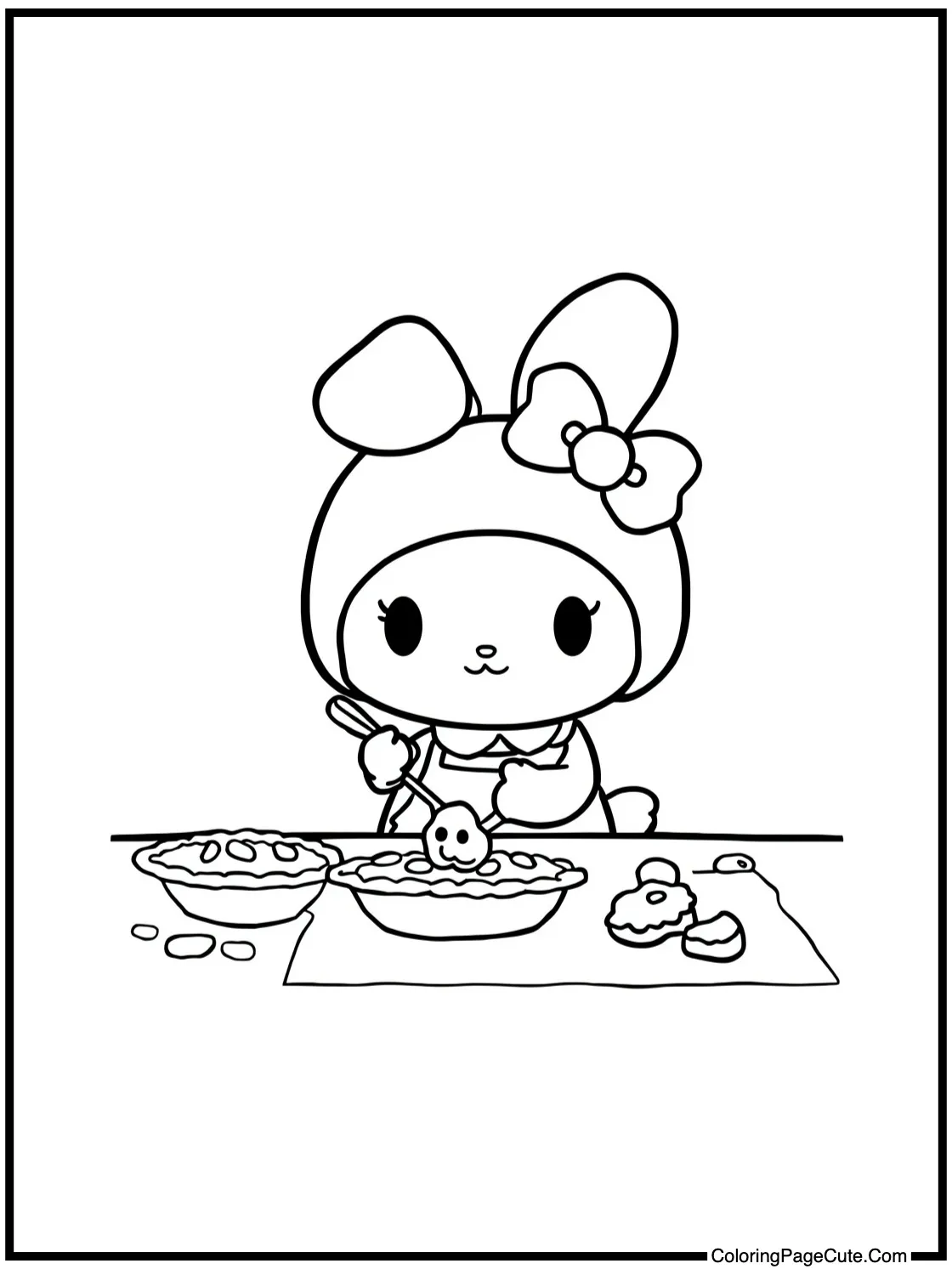 My Melody baking pie