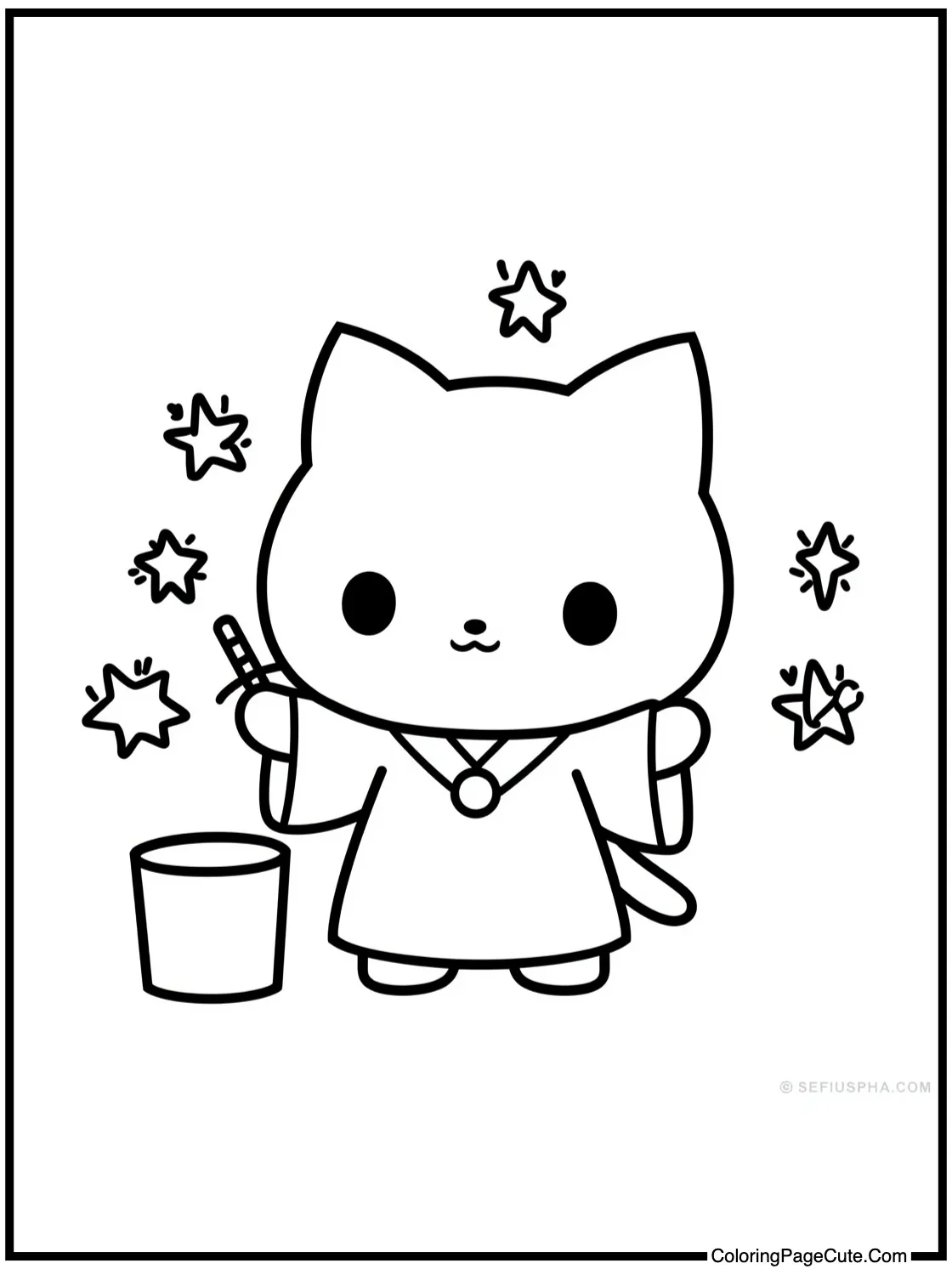 Kuromi practicing magic