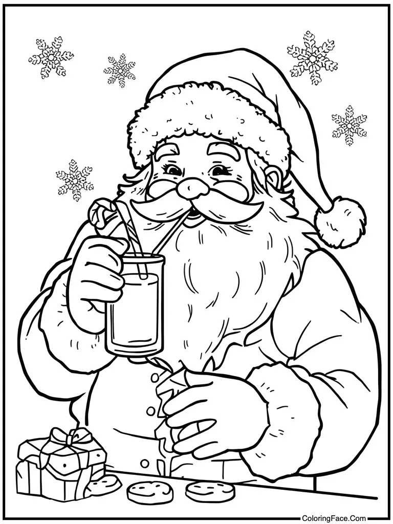 Eating milk and cookies