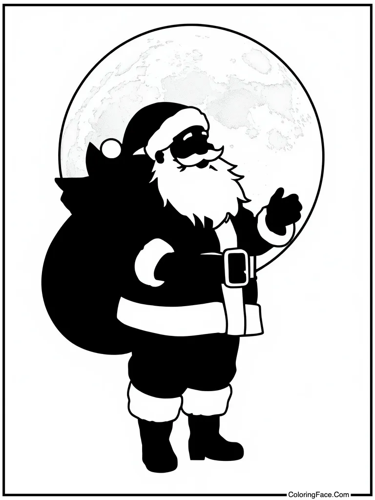 Silhouette against full moon