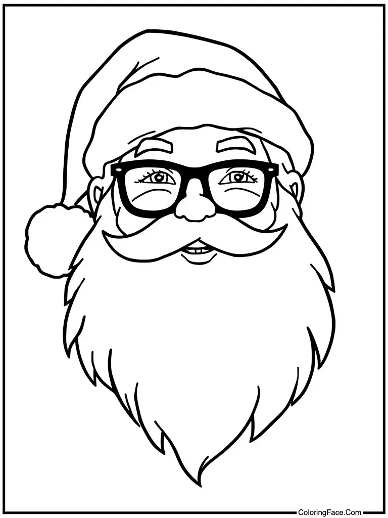 Wearing small round glasses