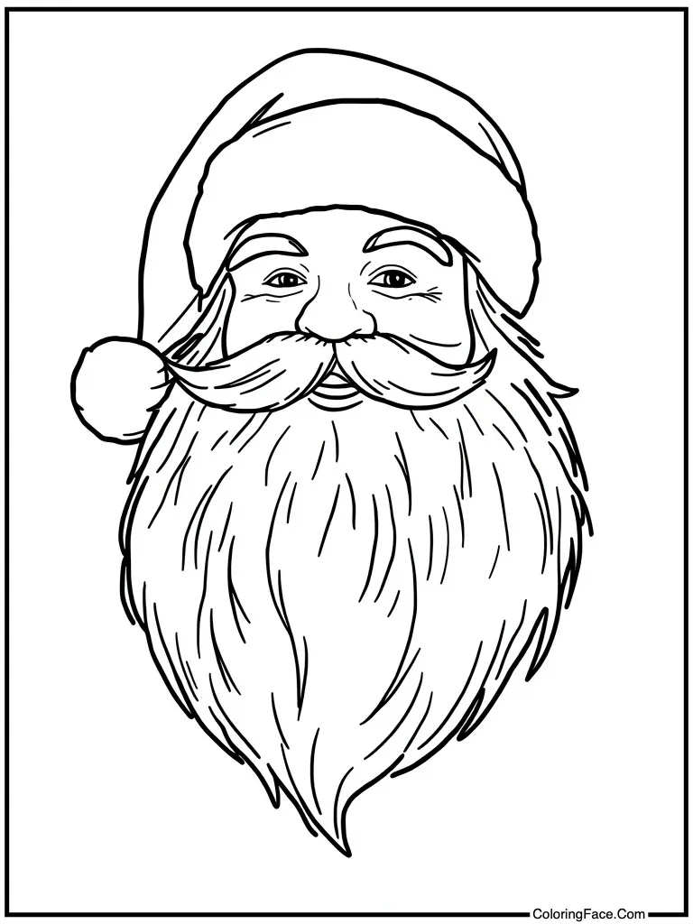 Big white bushy beard