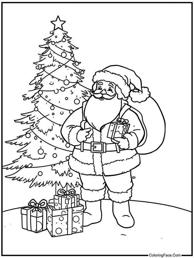 Leaving gifts under tree