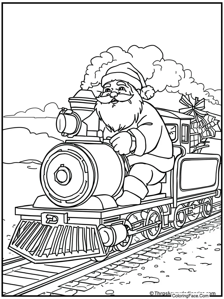 Playing with toy train