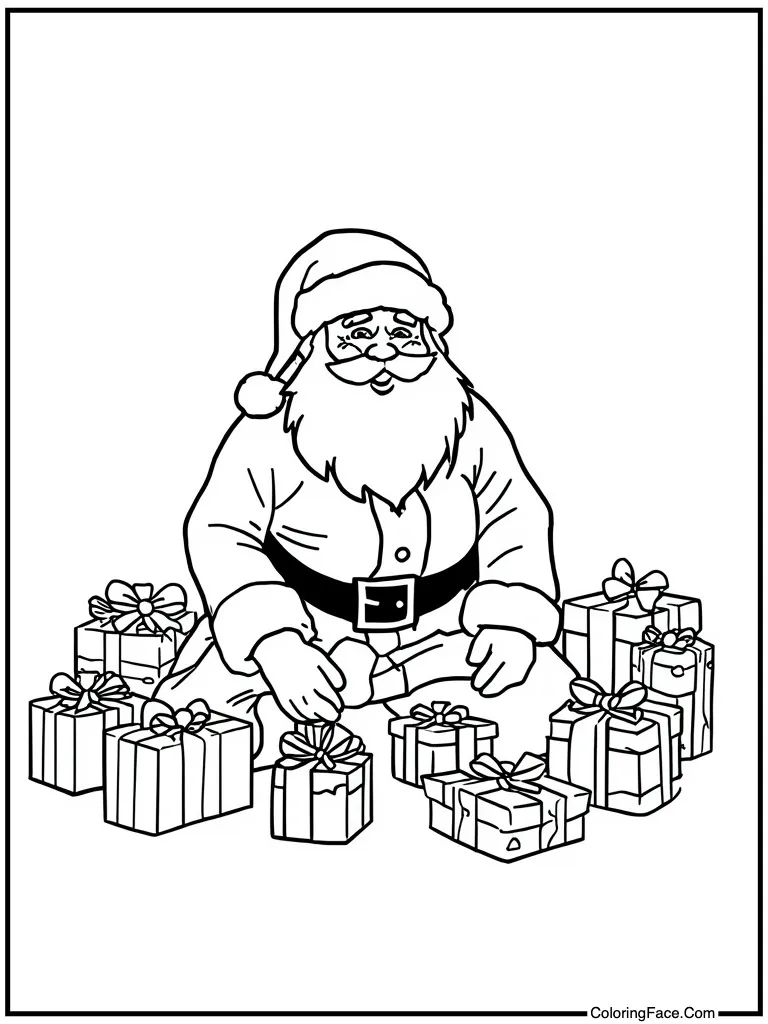 Placing presents on floor