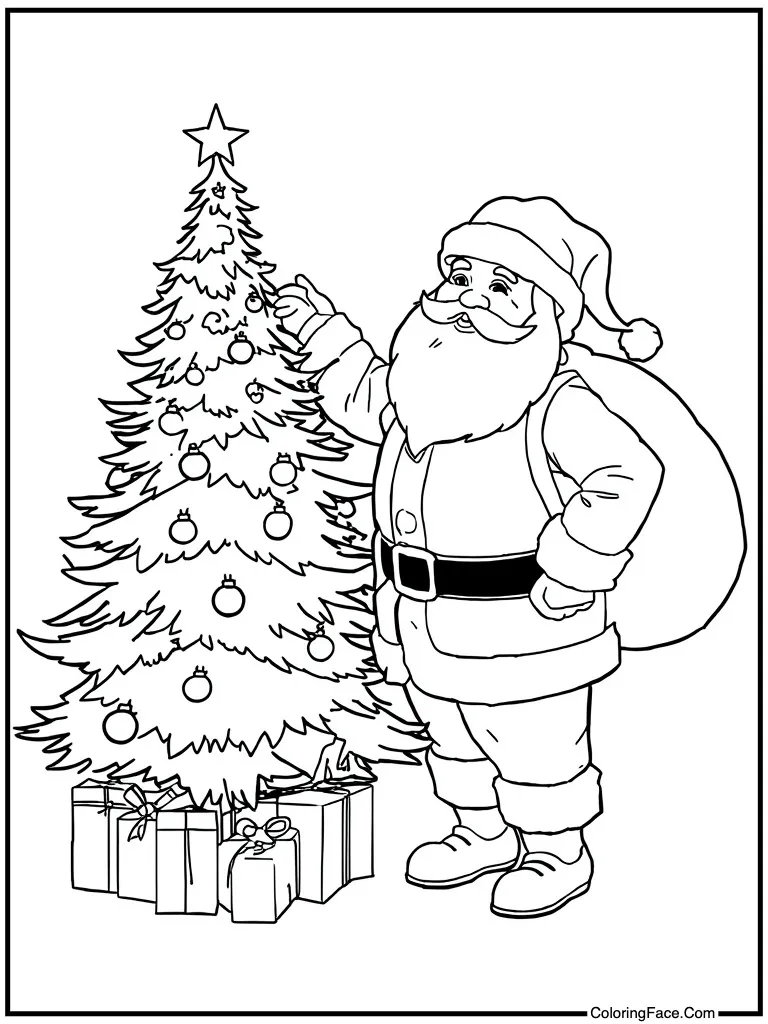 Tiptoeing near the tree