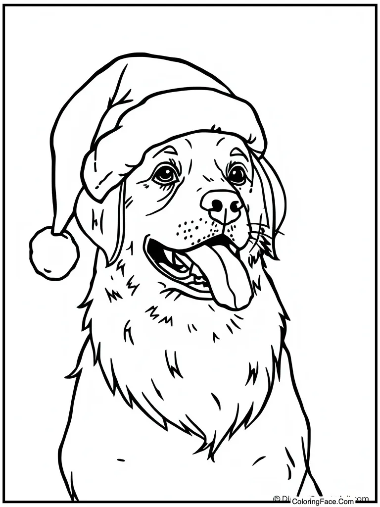 Petting the house dog