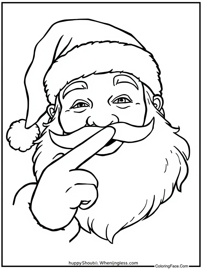 Shushing with finger lips