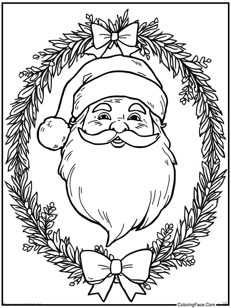 Surrounded by holiday wreaths