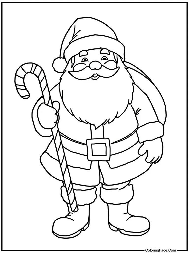 Holding a candy cane