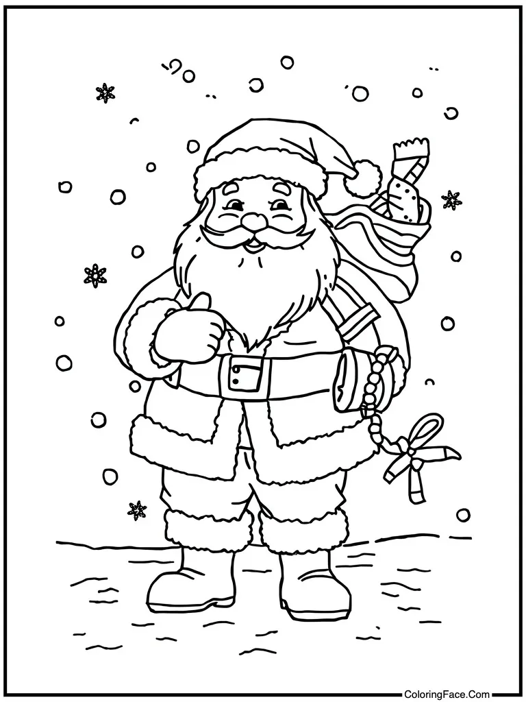 Surrounded by falling snow