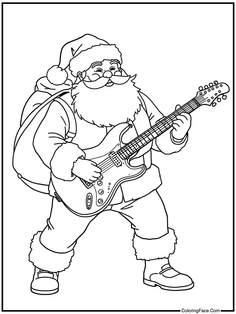 Playing an electric guitar