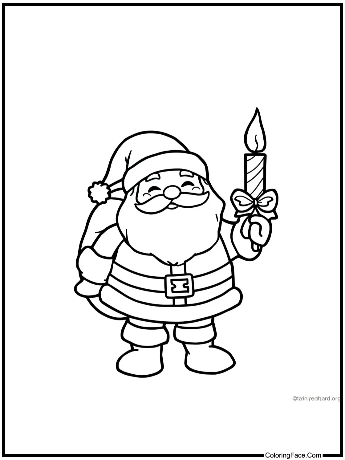  with a festive candle