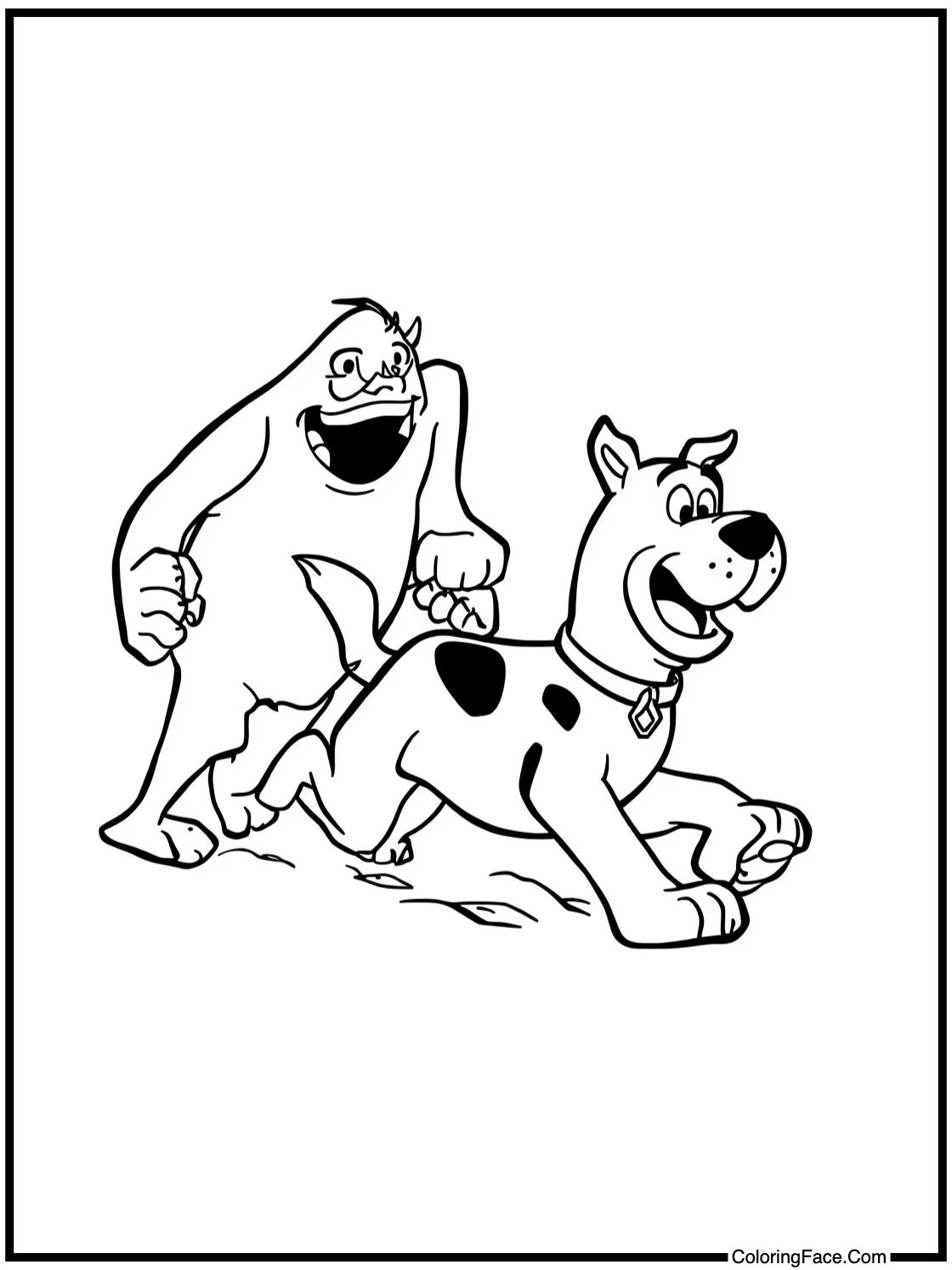 running from a monster