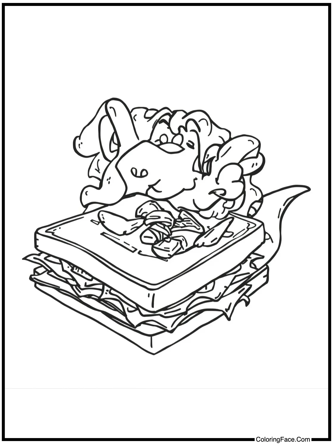 eating giant sandwiches