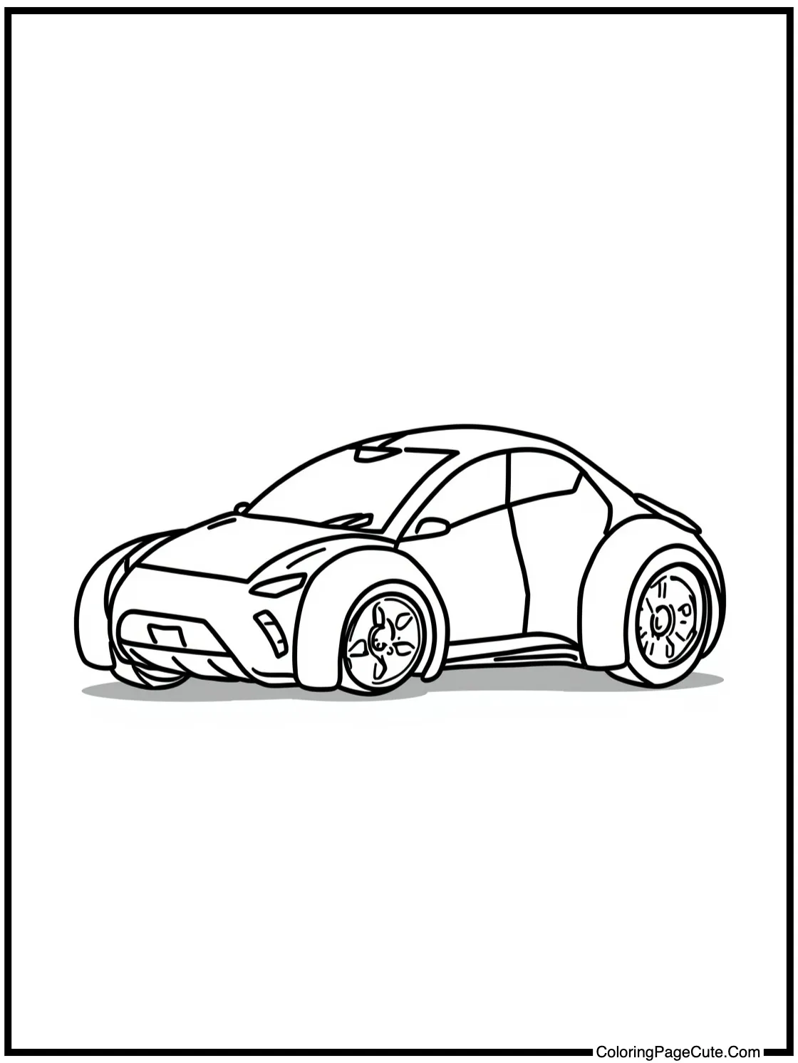 Near a futuristic vehicle