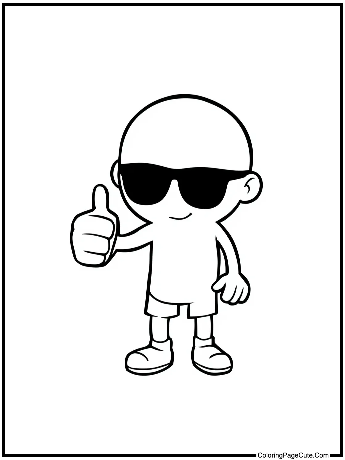 Cool figure giving thumbs-up