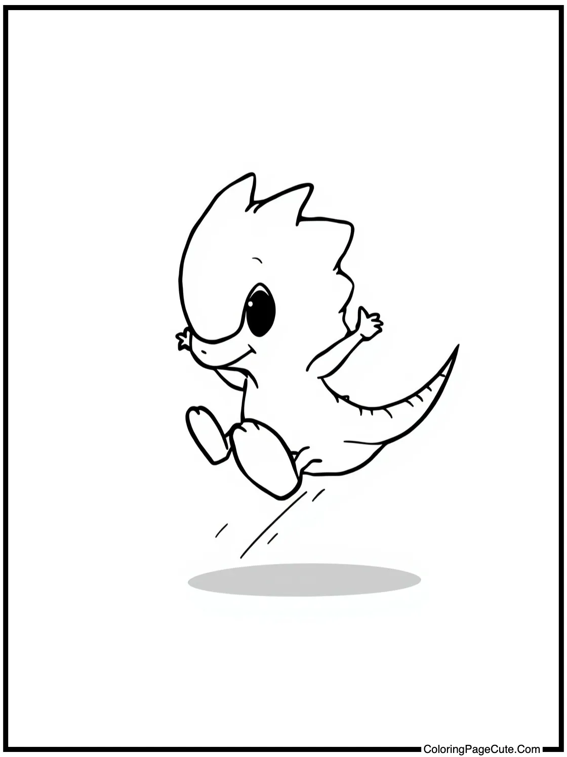 Spiky creature jumping high