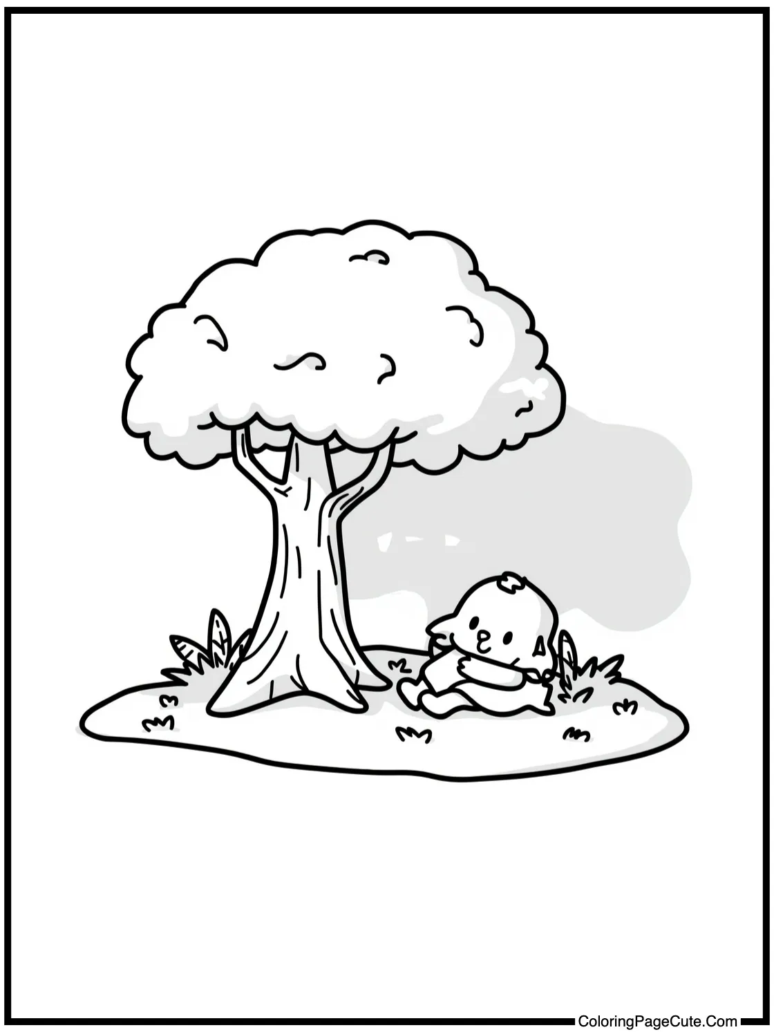 Resting under tree shade