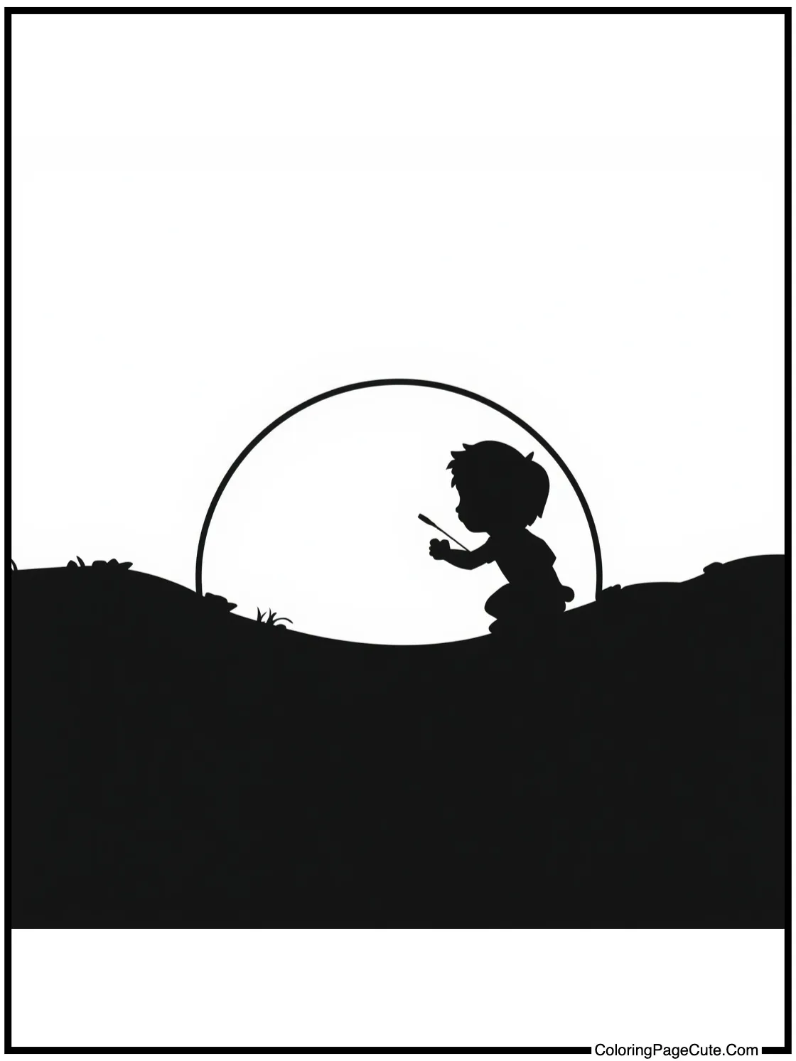 Silhouette against sunset