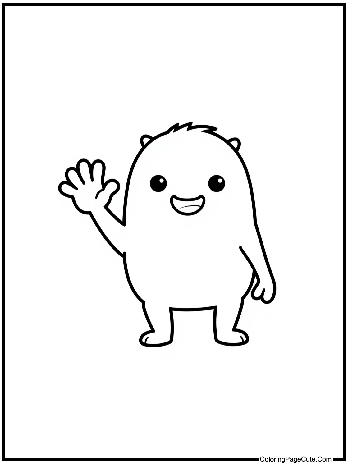 Waving a friendly greeting