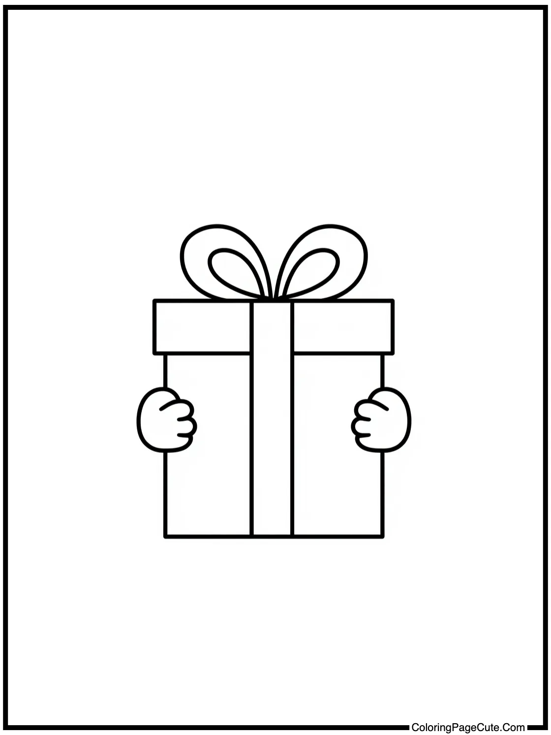 Holding a wrapped present