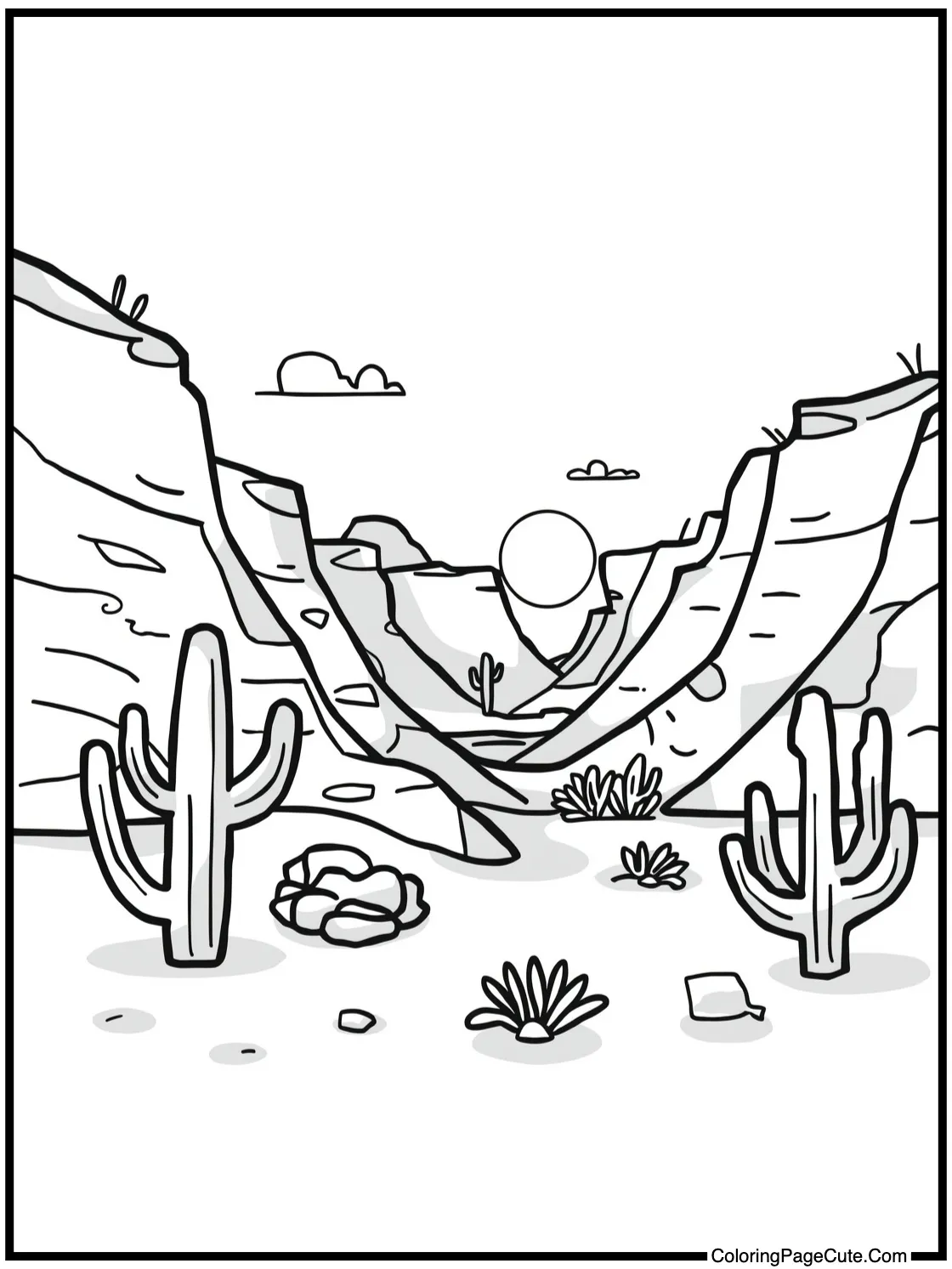 Near a desert canyon