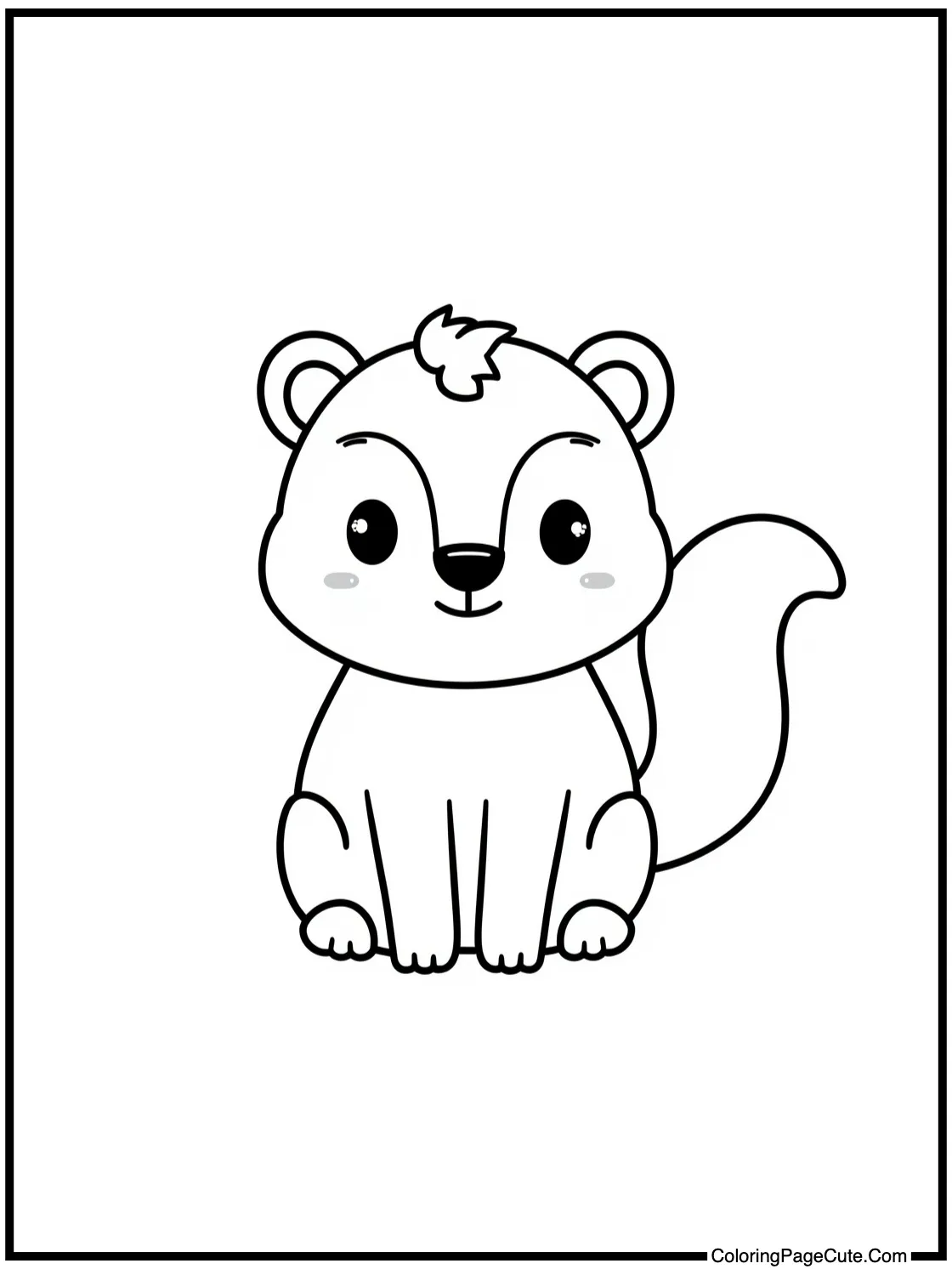 With friendly small animal