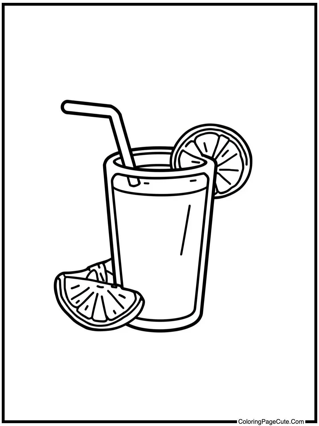 Drinking sweet juice